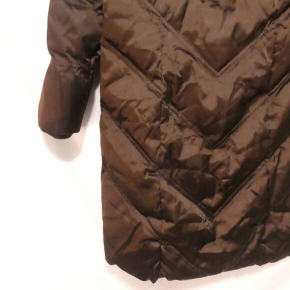 GAP | large (10) | Brown Quilted Hooded Puffer Coat | Removeable Hoodie | GUC - Picture 13 of 15